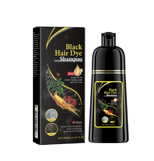 🔥The 100% Black Instant 3-in-1 Hair Dye Shampoo