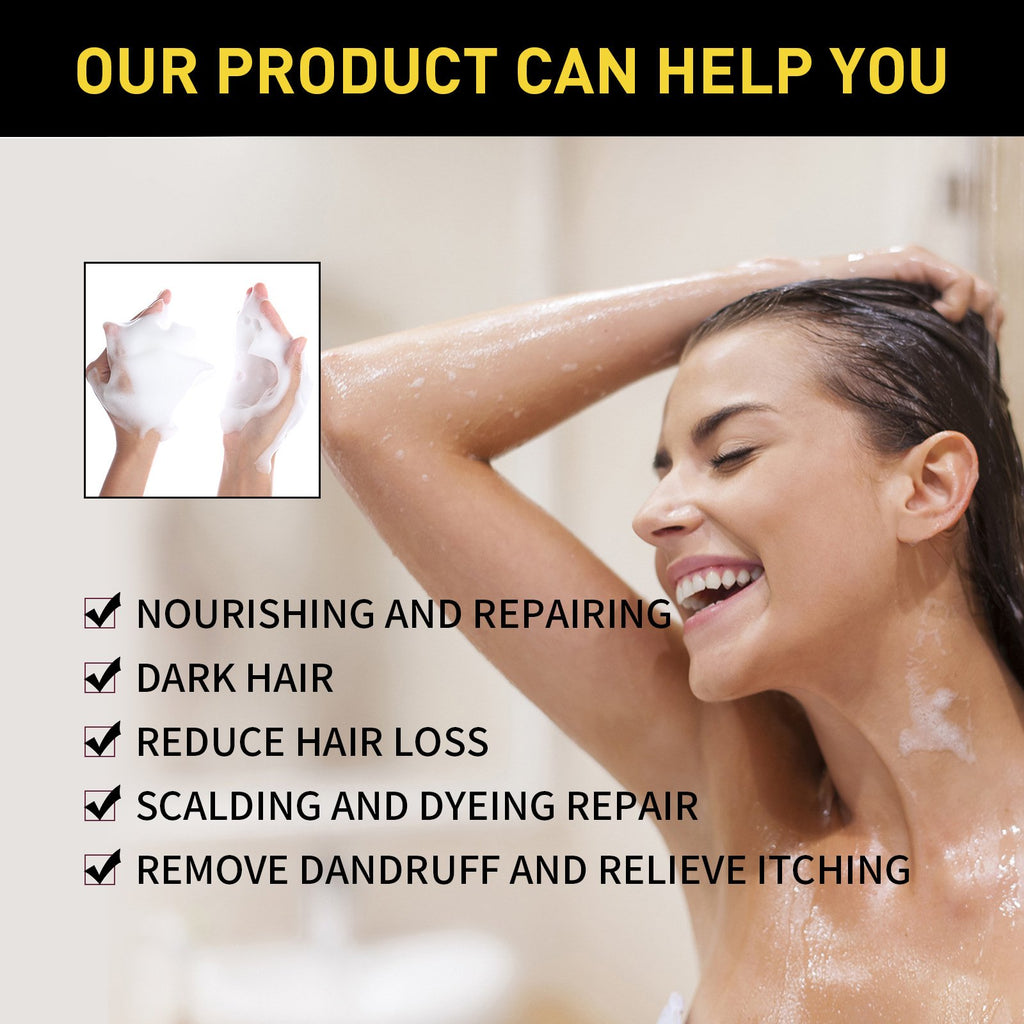 🔥The 100% Black Instant 3-in-1 Hair Dye Shampoo